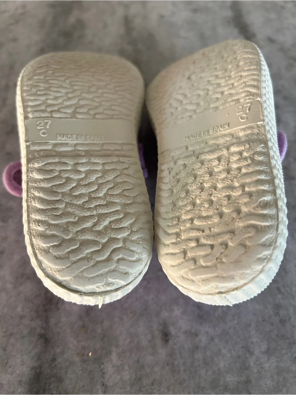 Cienta Kids Canvas Hook-and-Loop Velcro Shoes in Lavender Size 27 10-10.5
